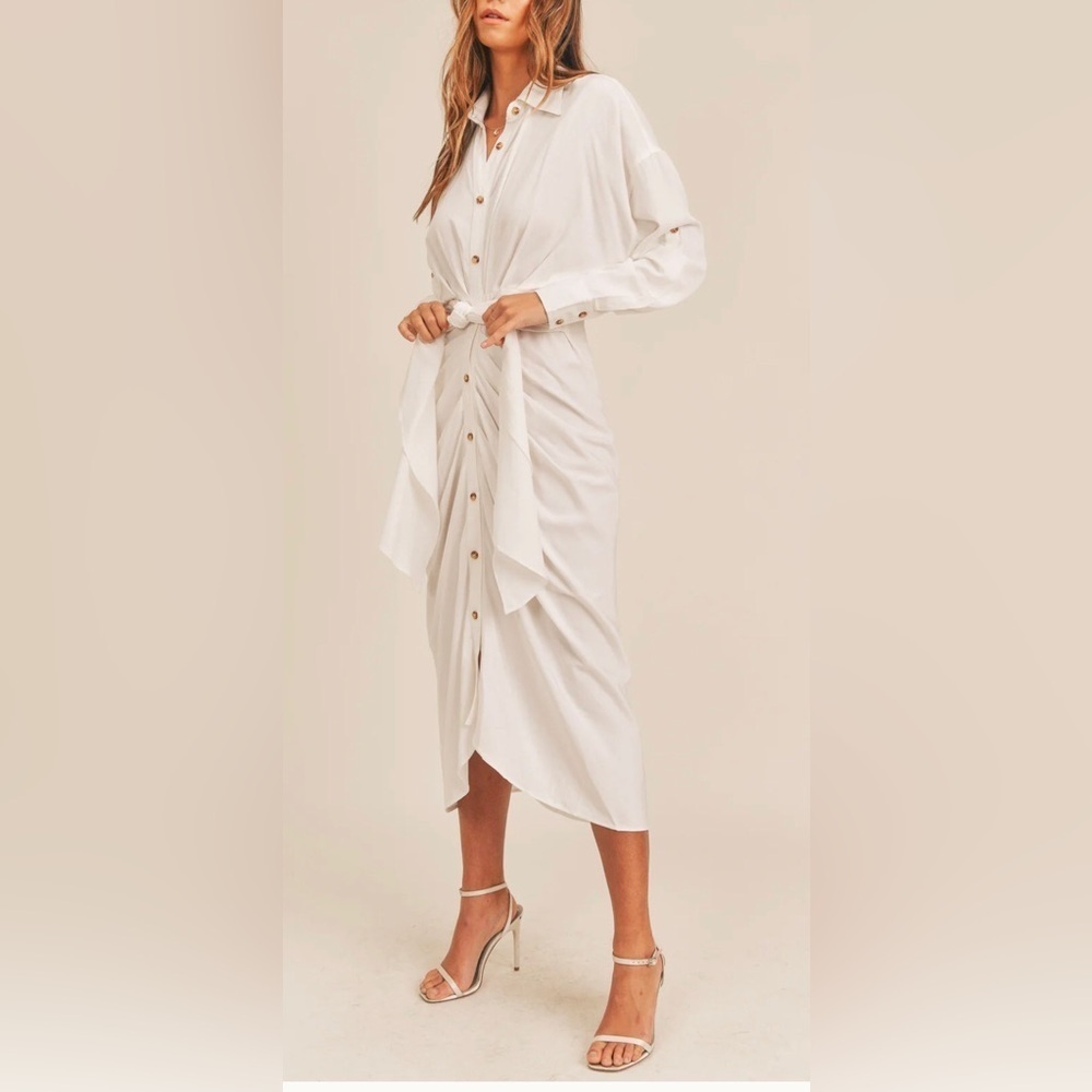 VENUS Cream Button-Down Dress size 10 NWOT - Picture 14 of 14